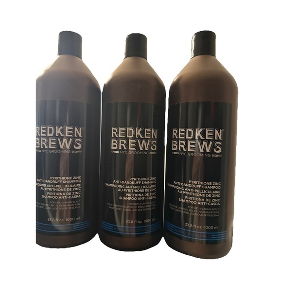 Other - Lot 3 Redken Brews Anti-Dandruff Shampoo Pyrithione Zinc Discontinued Exp 5/2020